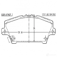 Тормозные колодки, комплект FEBEST 3806 Y 4056111093598 3822591 0301fkf - Изображение 2
