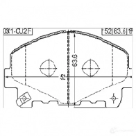 Тормозные колодки, комплект FEBEST 4056111090306 0301cu2f 0AH PYKC 3822587 - Изображение 2