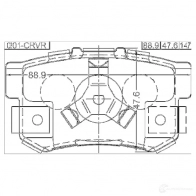Тормозные колодки, комплект FEBEST 0301crvr 59689826 4056111109138 L QVE3 - Изображение 2