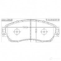 Тормозные колодки, комплект FEBEST 60601780 4056111100197 0301crvf D7 BI3 - Изображение 2