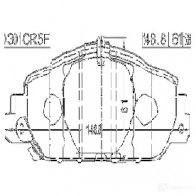 Тормозные колодки, комплект FEBEST 1270590830 X5 7K3EY 4056111121970 0301cr5f - Изображение 2