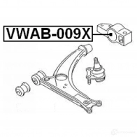 Сайлентблок FEBEST vwab009x 3830494 4056111028231 VEZP 9X - Изображение 2