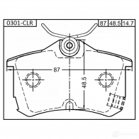 Тормозные колодки, комплект FEBEST GM JZYR 0301clr 1437423140 - Изображение 2
