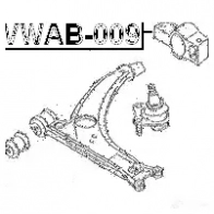 Сайлентблок FEBEST 4056111045313 vwab009 K08R 8 3830493 - Изображение 2
