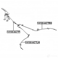 Тросик, cтояночный тормоз FEBEST D9RZ HU 1440023049 14100-ACTF - Изображение 2