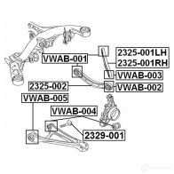Сайлентблок FEBEST 4056111028194 O1C8 9UU vwab005 3830489 - Изображение 2