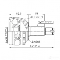 Шрус граната FEBEST 3824303 SBDHR D 4056111118147 1410kora48 - Изображение 2