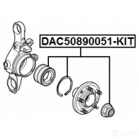Подшипник ступицы колеса, комплект FEBEST dac50890051kit NQSJ 1RG 4056111115153 3826174 - Изображение 2