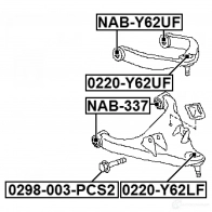 Болты рычага подвески FEBEST 0298003pcs2 MG8H3 2 1437400898 - Изображение 2