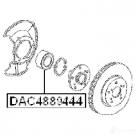 Ступичный подшипник FEBEST 3826168 5 IKN1U6 dac48894244 4056111025124 - Изображение 2