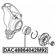 Ступичный подшипник FEBEST dac48864042m92 J AWW11 1315373909 4056111121086 - Изображение 2