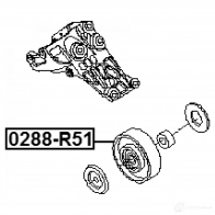 Обводной ролик приводного ремня FEBEST 3822571 AZXY D2 4056111095639 0288r51 - Изображение 2