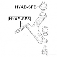Сайлентблок FEBEST 3826873 4056111012056 hyabsfb CPU3 4CG - Изображение 2