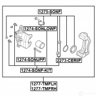 Тормозной суппорт FEBEST 1440023041 1FA 60W 1277-TMFLH - Изображение 2