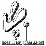 Обводной ролик приводного ремня FEBEST 4056111090511 0288jj10e X4 B0ZUV 3822570 - Изображение 2