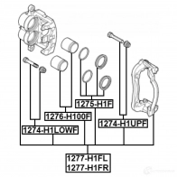 Тормозной суппорт FEBEST 1277h1fr IVAXM X 1437433586 - Изображение 2