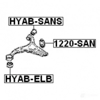 Сайлентблок FEBEST 3826870 UY77O 6Y hyabsans 4056111029320 - Изображение 2