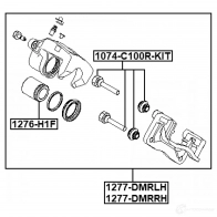 Тормозной суппорт FEBEST 1440023040 1277-DMRRH WA W94UZ - Изображение 2