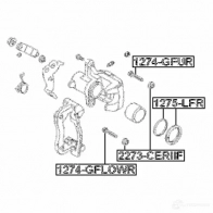 Ремкомплект суппорта FEBEST TBOI K 4056111128290 1424376947 1275lfr - Изображение 2