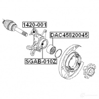 Ступичный подшипник FEBEST 3826149 KGQ NFR dac45820045 4056111044590 - Изображение 2