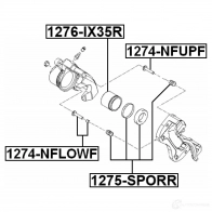 Ремкомплект, тормозной суппорт FEBEST 1440023034 H 4A5F 1275-SPORR - Изображение 2