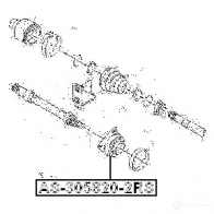 Подшипник приводного вала FEBEST 3825546 4056111041681 A3HE X as3058202rs - Изображение 2