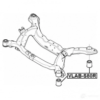 Сайлентблок задней балки FEBEST 3830477 4056111082790 vlabs80r 5SW SLD6 - Изображение 2
