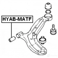 Сайлентблок FEBEST V S325H hyabmatf 4056111011806 3826857 - Изображение 2