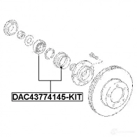 Ступичный подшипник FEBEST 3826134 4056111064376 dac43774145kit W TJQCM - Изображение 2