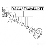 Ступичный подшипник FEBEST 4056111025049 dac43764043kit 3826132 9 KU4H - Изображение 2