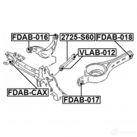 Сайлентблок FEBEST KX B4O6X 4056111076850 3830474 vlab012 - Изображение 2