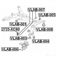 Сайлентблок задней балки FEBEST 4056111074948 256D 4PJ vlab007 1118066398 - Изображение 2
