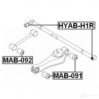 Сайлентблок FEBEST 3826850 4056111070988 hyabh1r Q UPATA - Изображение 2
