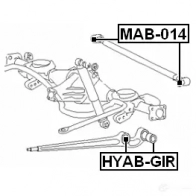 Сайлентблок FEBEST hyabgir 4056111100371 3826847 4A A6V - Изображение 2