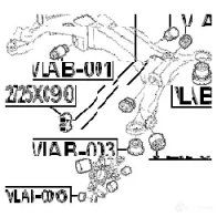 Сайлентблок задней балки FEBEST vlab001 4056111074979 95447471 Y9 N87 - Изображение 2