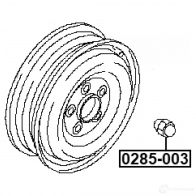 Гайка крепления колеса FEBEST 1440023947 6ZZ9 R2 0285-003 - Изображение 2