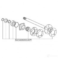 Подшипник ступицы колеса, комплект FEBEST 4056111075297 3826112 W OA2K dac40902823kit - Изображение 2