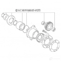 Подшипник ступицы колеса, комплект FEBEST dac40804445kit QM RBYCD 3826108 4056111025315 - Изображение 2