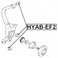 Втулка крепления рычага управления FEBEST hyabef2 R IPIQ 3826824 4056111016702 - Изображение 2