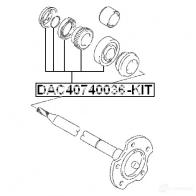 Подшипник ступицы колеса, комплект FEBEST dac40740036kit N0HB3 XI 4056111041094 3826095 - Изображение 2