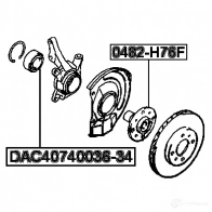 Ступичный подшипник FEBEST 3826093 4056111019789 DQM7V NZ dac4074003634 - Изображение 2