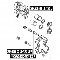 Направляющий болт тормозного суппорта FEBEST 3822383 4056111056203 Y6U PK 0274r50fl - Изображение 2