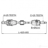 Приводной вал FEBEST 1214solrh 1270596684 E R45F1U 4056111098449 - Изображение 2