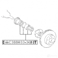 Подшипник ступицы колеса, комплект FEBEST 4056111054919 3826080 dac38803336kit QS0M 4D - Изображение 2