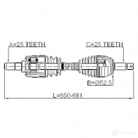 Приводной вал FEBEST 4056111091983 3824124 QZ VXU1E 1214sollh - Изображение 2