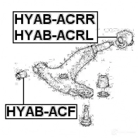 Сайлентблок FEBEST OI6 W2L hyabacrr 4056111011653 1424515081 - Изображение 2
