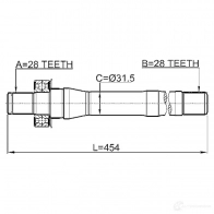 Приводной вал FEBEST 3824117 1212cmmt4wd VR CCJY - Изображение 2