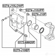 Направляющий болт тормозного суппорта FEBEST 3822372 0274j10lowf O NWZ3 4056111074672 - Изображение 2