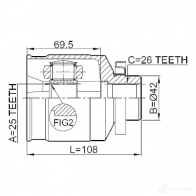 Шрус граната FEBEST 4056111044040 3824113 PD3FL 0 1211tucrh - Изображение 2