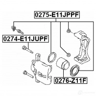 Направляющий болт тормозного суппорта FEBEST 3822371 WJP 8L 0274e11jupf 4056111059532 - Изображение 2